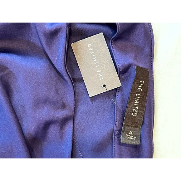 NWT The Limited Women One Shoulder Blouse Top Sleeveless Dark Purple Size XS - Picture 5 of 7